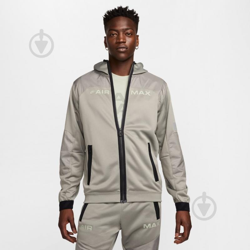 Джемпер Nike M NSW AIR MAX PK FZ HOODIE HF6598-053 р.M сірий - фото 1