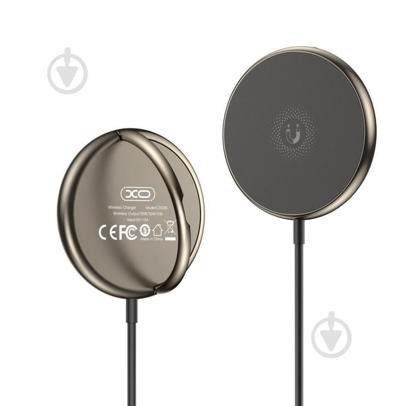 Бездротовий зарядний пристрій Xo CX028 15W MagSafe Beige - фото 3 Бездротовий зарядний пристрій Xo CX028 15W MagSafe Beige - фото 3