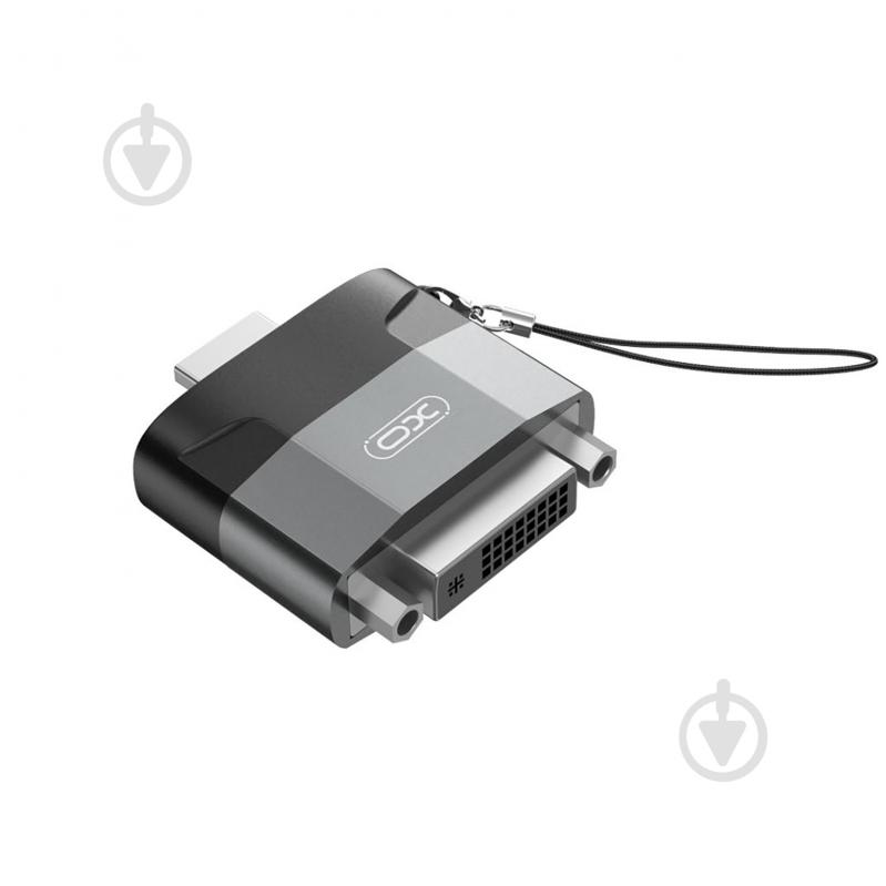 Адаптер Xo GB013 HDMI Male to DVI Female сірий (GB013-HDMIDVI.tranish) - фото 2