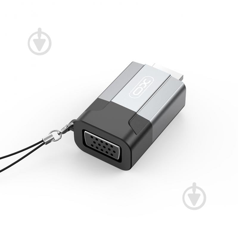 Адаптер Xo GB014 HDMI Male to VGA Female сірий (GB014-HDMIVGA.tranish) - фото 2