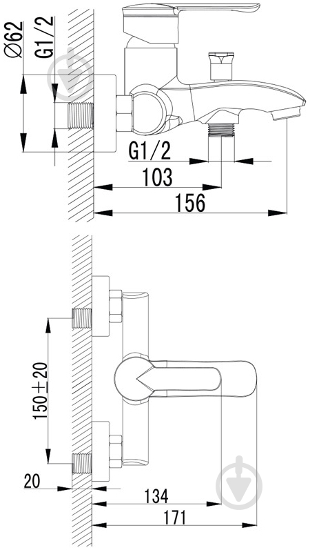 Смеситель для ванны Imprese MZE 10130 - фото 3 Смеситель для ванны Imprese MZE 10130 - фото 3