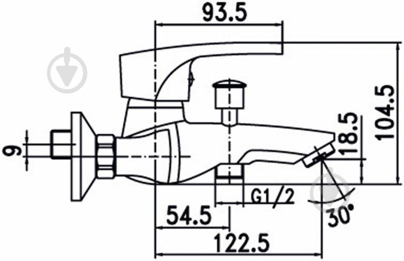 Смеситель для ванны Aqua Rodos Rodos 90801 - фото 2