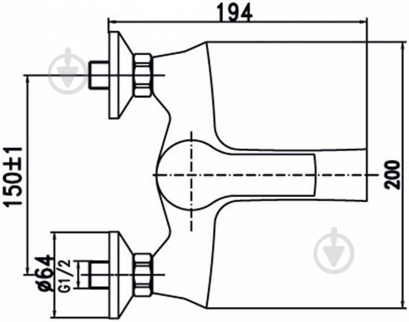 Смеситель для ванны Aqua Rodos Rodos 90801 - фото 3