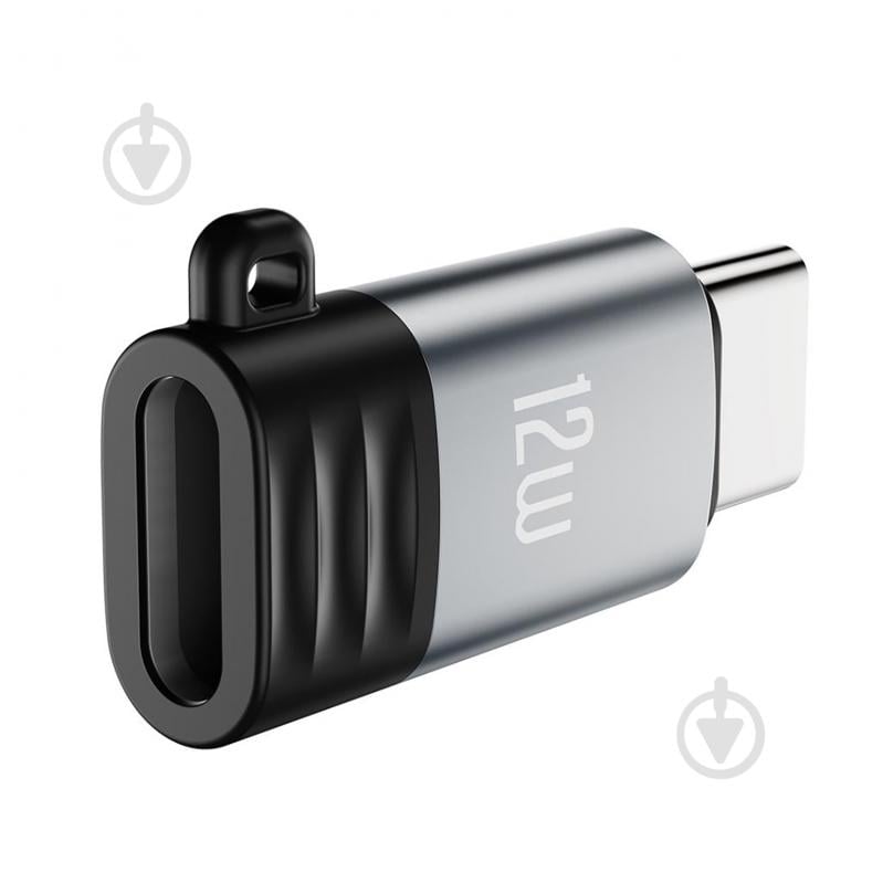 Перехідник Xo NB263B Lightning to USB-C grey (NB263B.tranish) - фото 2