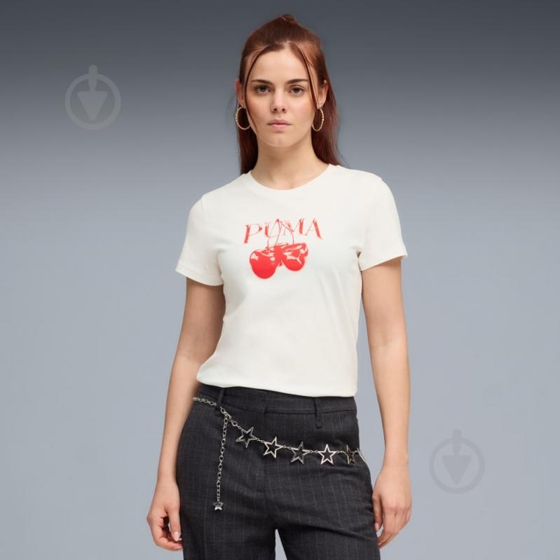 Футболка Puma GRAPHICS Cherry Tee 69191102 р.XL белый - фото 1