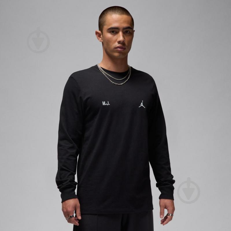 Світшот Jordan M J BRAND NEVER LS CREW FZ1934-010 р.M чорний - фото 1