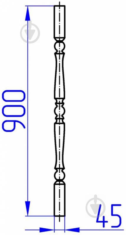 Балясина БСЦ-10 сосновая точеная 45x45x900 мм сорт 1 - фото 2