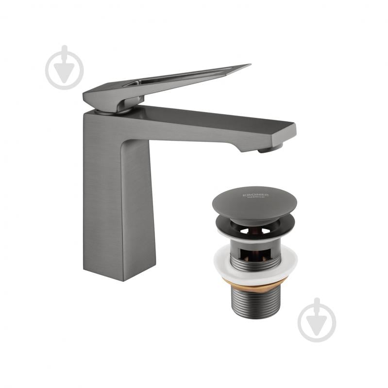 Смеситель для умывальника Kroner KRP Ersel - GRP0110BV с донним клапаном - фото 1