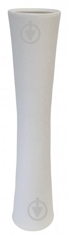 Ваза керамічна Nana ceramics Труба 77 см шовк білий - фото 1