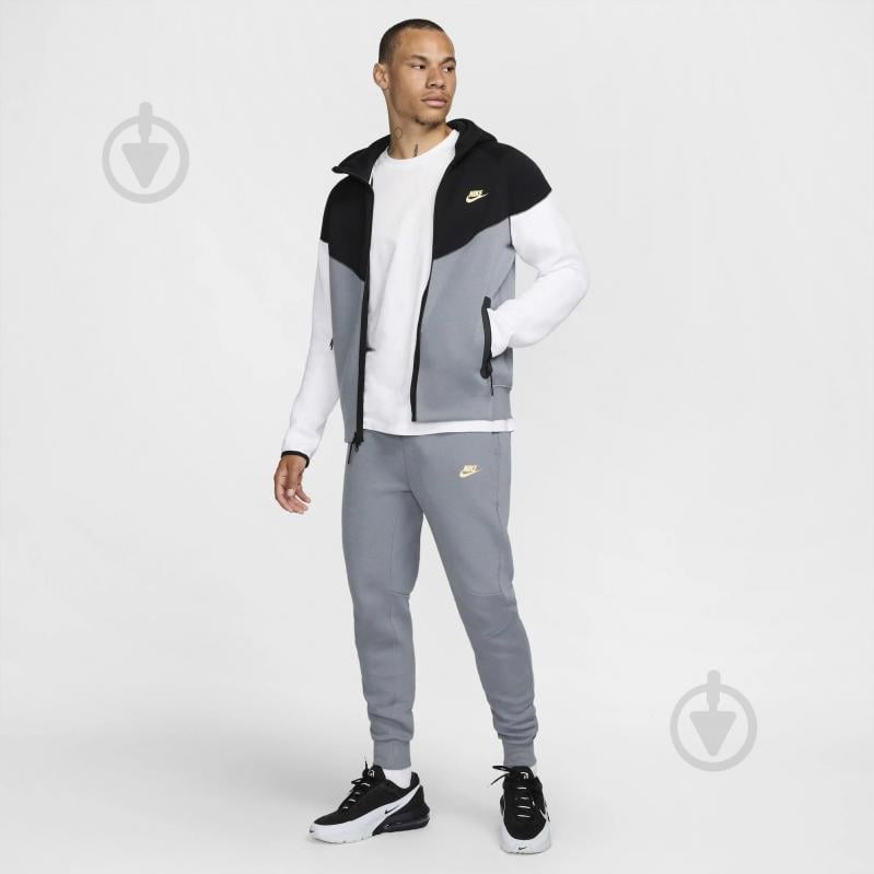 Джемпер Nike M NK TCH FLEECE FZ WR HOODIE FZ4709-011 р.S серый - фото 12