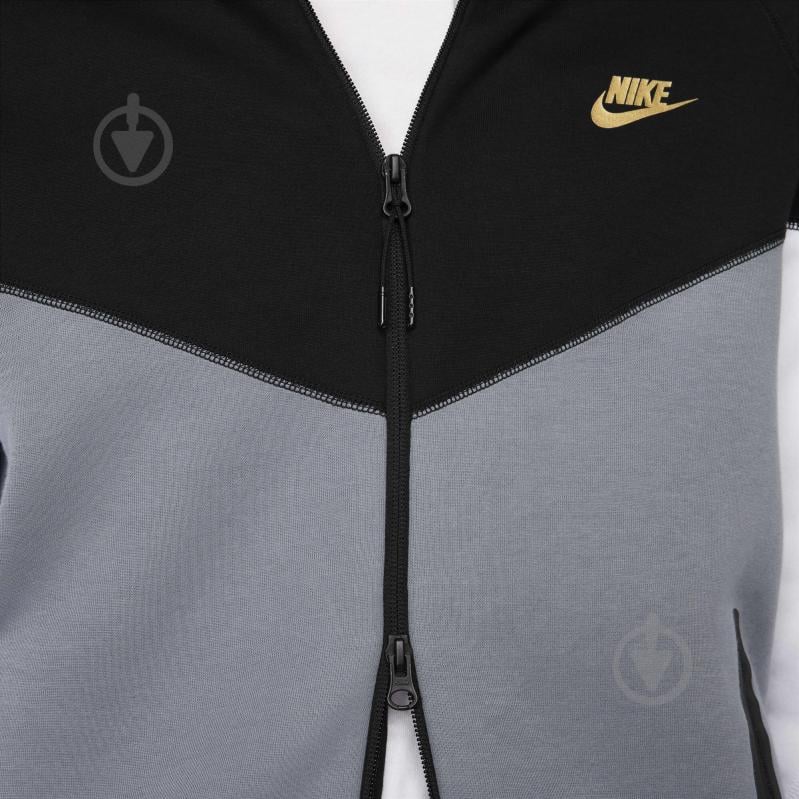 Джемпер Nike M NK TCH FLEECE FZ WR HOODIE FZ4709-011 р.S серый - фото 7