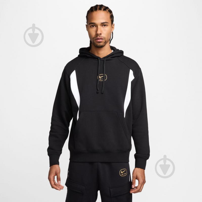 Джемпер Nike M NSW SW AIR PO HOODY FLC BB HM0175-010 р.S чорний - фото 1