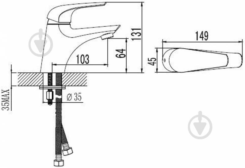 Смеситель для умывальника Imprese Krinice 05110 - фото 2
