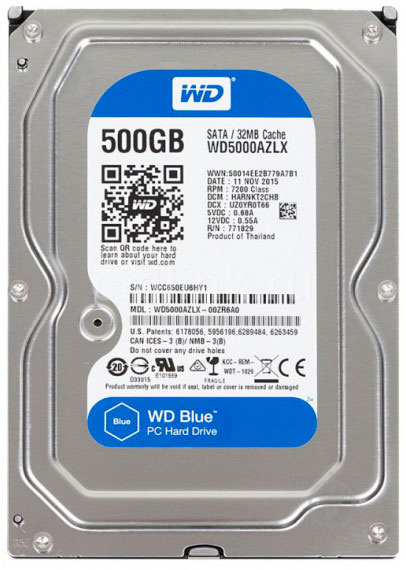 Жорсткий диск Western Digital 500 ГБ 3,5" SATA III (WD5000AZLX_) silver - фото 2