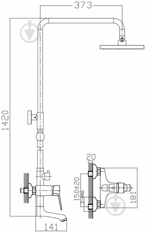 Душова система Imprese WITOW T-10080 - фото 2