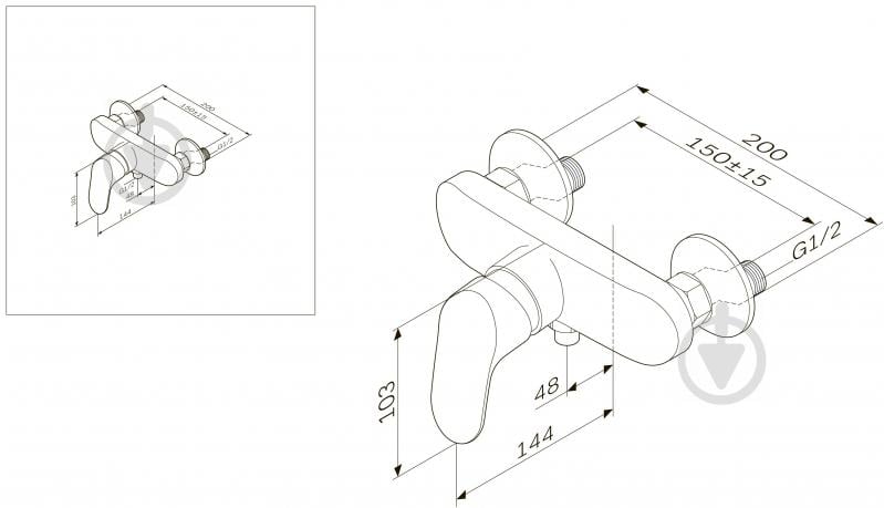 Смеситель для душа AM.PM Like F8020000 - фото 8