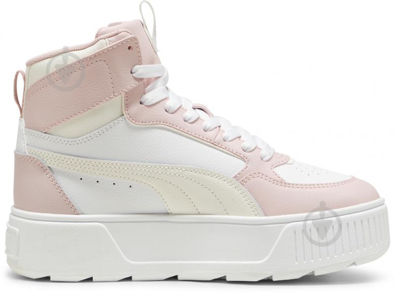 Кроссовки для девочек демисезонные Puma KARMEN REBELLE MID JR 38872910 р.37,5 белые с розовым - фото 2