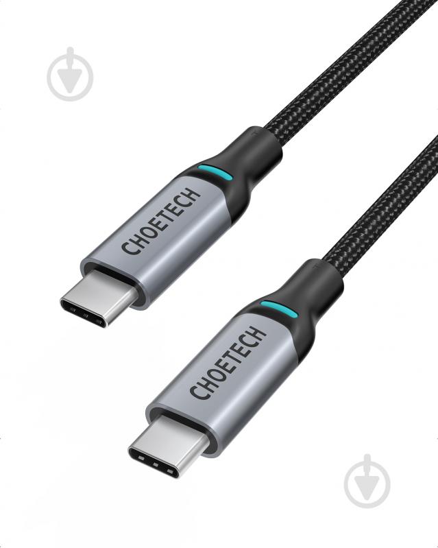 Кабель Choetech USB-C/USB-C 100 Вт 1,8 м black (XCC-1002-GY) - фото 1