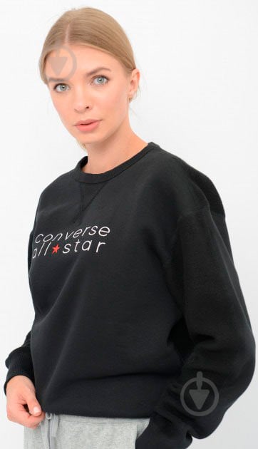 Світшот Converse ALL STAR CREW BLACK 10019801-001 р. S чорний - фото 4