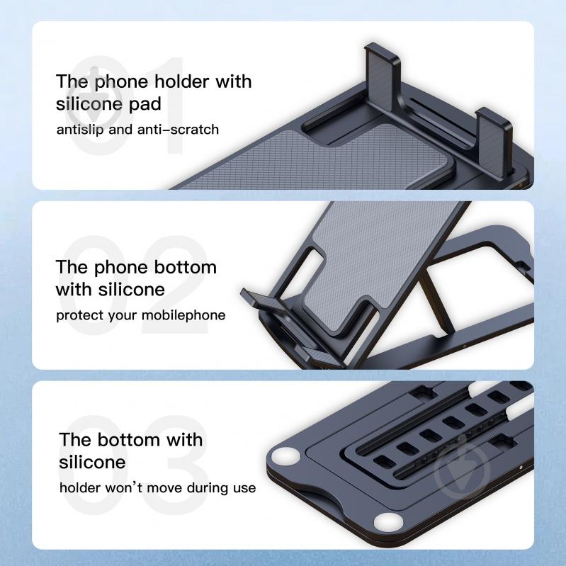 Держатель для планшета настольный универсальный Choetech H064-GY - фото 4