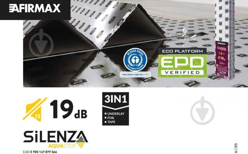 Підкладка ізоляційна AFIRMAX Silenza Max Aquastop 3мм/6,44 кв.м - фото 3