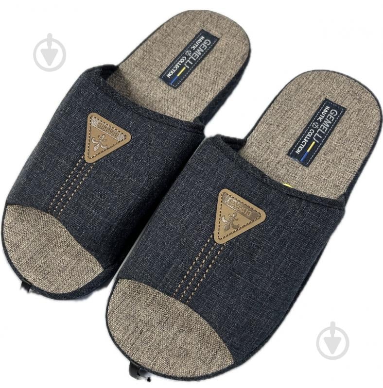 Тапки домашние Gemelli Лоренс р.41 синий - фото 1