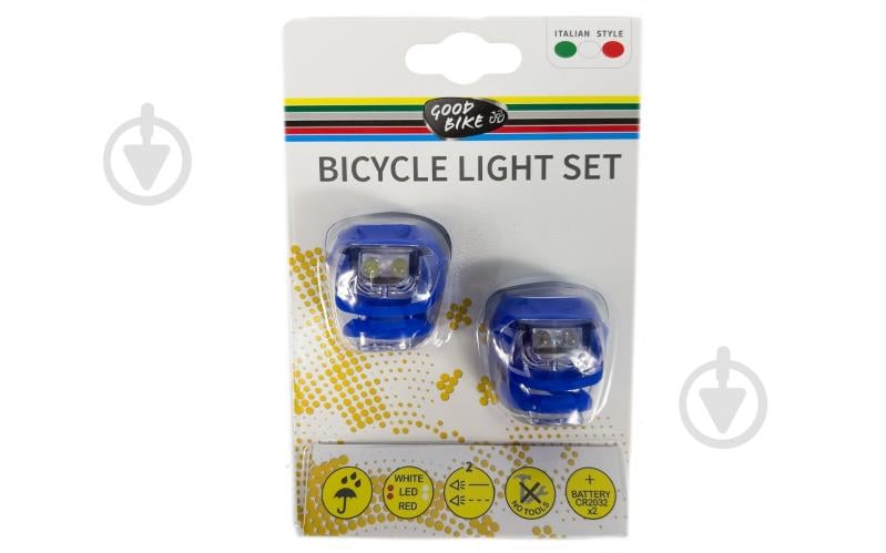 Комплект блимавок GOODBIKE SILICON LED в силіконовому корпусі 2 шт. сині - фото 6