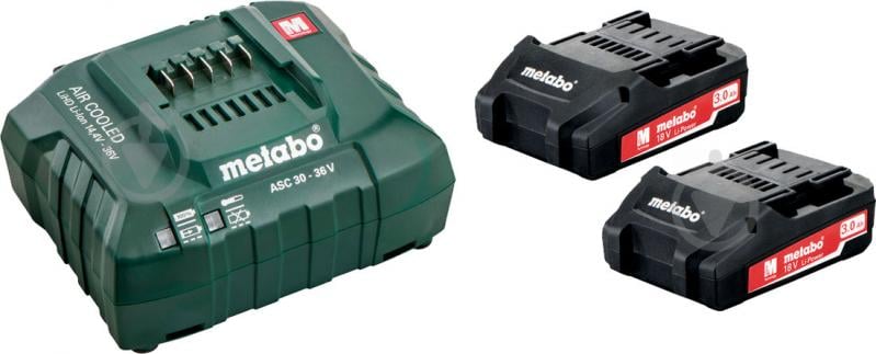 Зарядний пристрій + акумулятор Metabo ASC 30-36 В + 2 x LI-Power 3,0 Ah 685107000 - фото 1