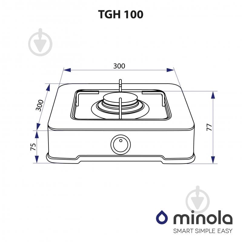 Плита газова настільна Minola TGH 100 BR переносна - фото 6