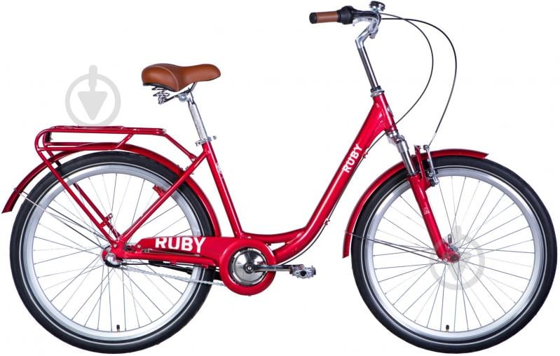 Велосипед Dorozhnik 26" 17"(43 см) RUBY OPS-D-26-261 красный - фото 1