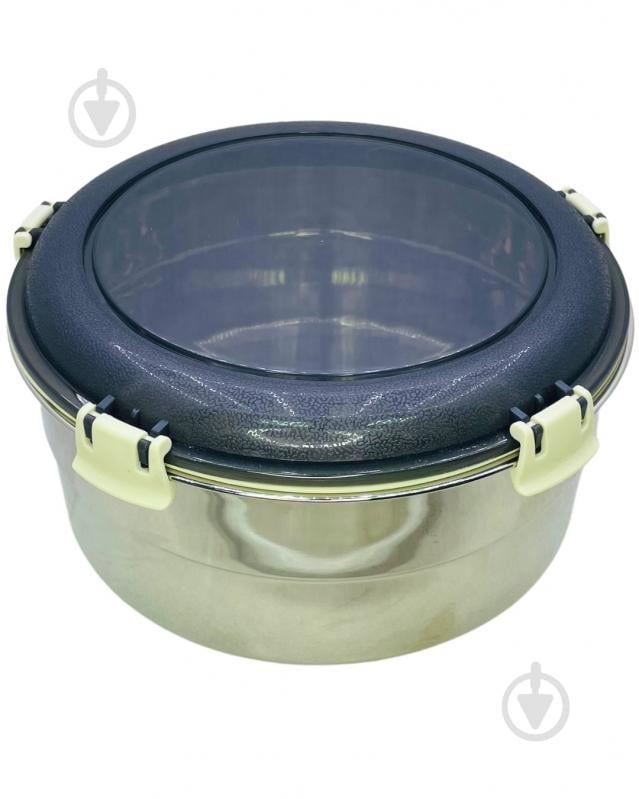 Контейнер для зберігання Eurogold Steel Round 2,7 л - фото 1 Контейнер для зберігання Eurogold Steel Round 2,7 л - фото 1