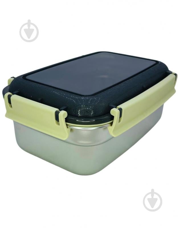 Контейнер для хранения Eurogold Steel Rectangular 1,8 л 22х15,4x9,6 см - фото 1 Контейнер для хранения Eurogold Steel Rectangular 1,8 л 22х15,4x9,6 см - фото 1