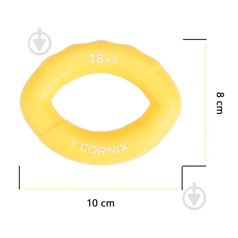 Эспандер кистевой Cornix 18 кг желтый XR-0073 - фото 5