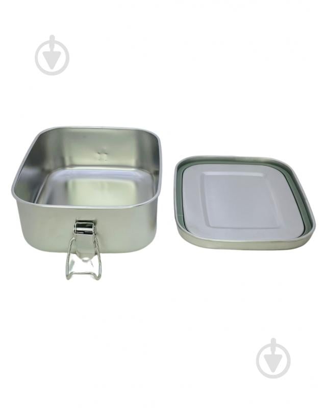 Контейнер для зберігання Eurogold Steel Rectangular 1,2 л 19,7х14,7x6,1 см - фото 2 Контейнер для зберігання Eurogold Steel Rectangular 1,2 л 19,7х14,7x6,1 см - фото 2