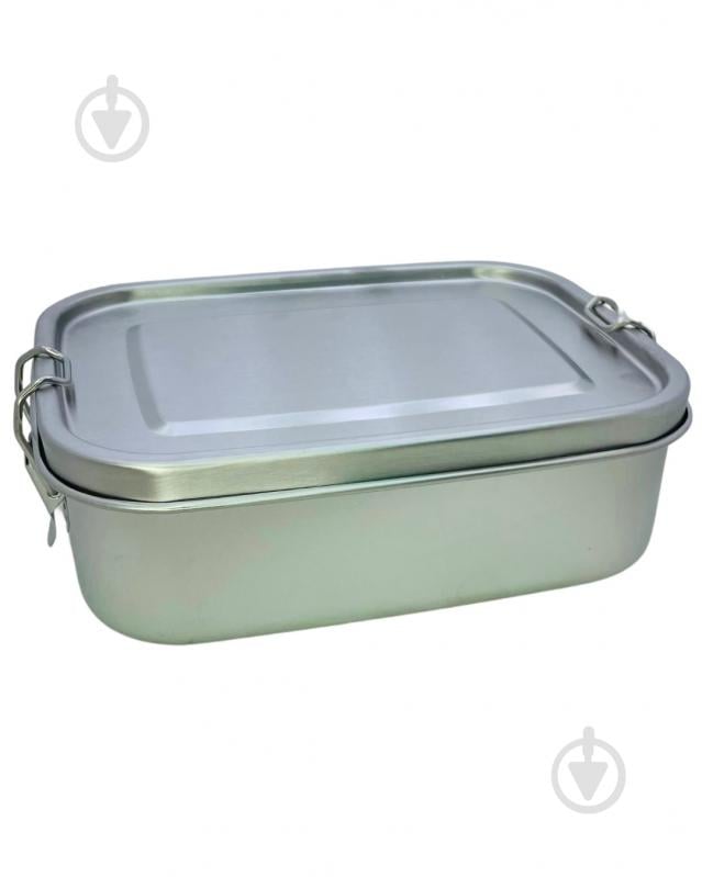 Контейнер для зберігання Eurogold Steel Rectangular 1,2 л 19,7х14,7x6,1 см - фото 3 Контейнер для зберігання Eurogold Steel Rectangular 1,2 л 19,7х14,7x6,1 см - фото 3