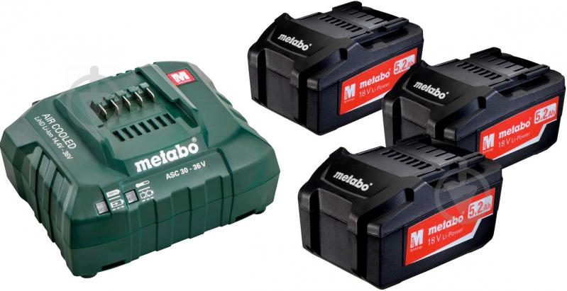 Зарядний пристрій + акумулятор Metabo LI-Power + ASC 30 – 36 В 685048000 - фото 1