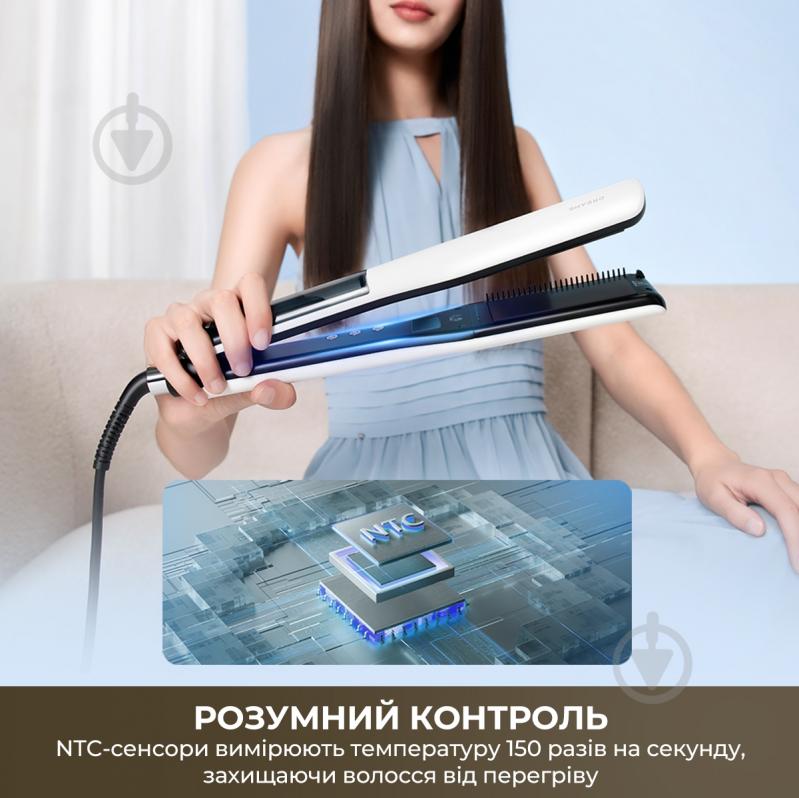 Випрямляч для волосся DREAME AuraSteam Straight White AA01A - фото 8 Випрямляч для волосся DREAME AuraSteam Straight White AA01A - фото 8