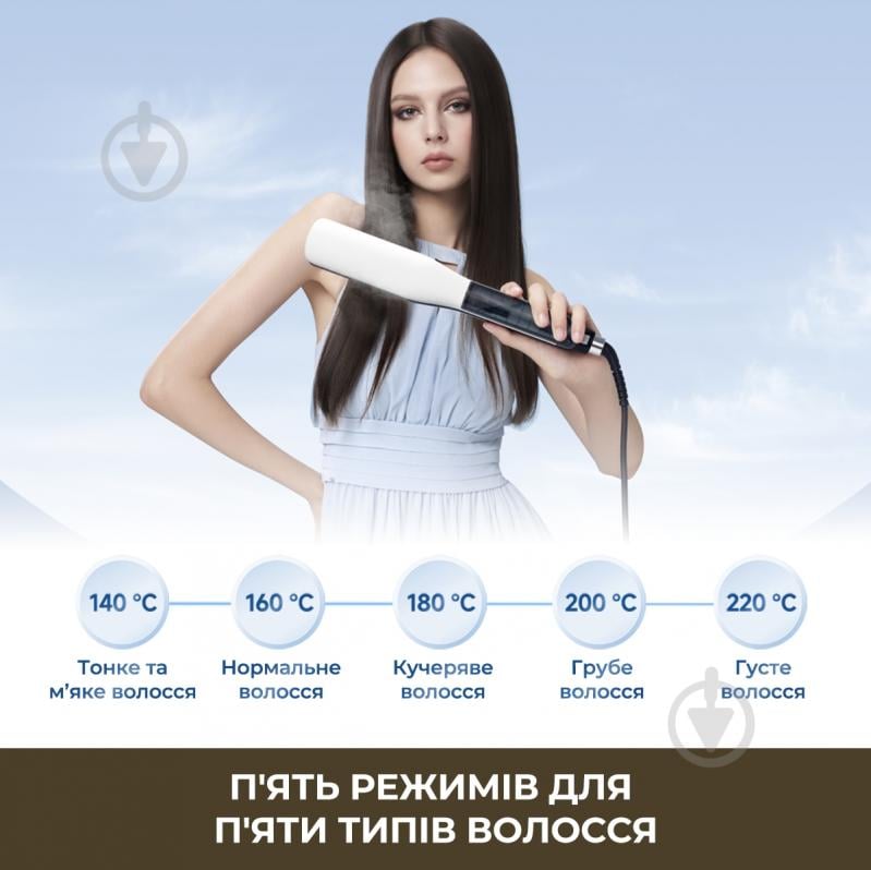 Випрямляч для волосся DREAME AuraSteam Straight White AA01A - фото 9 Випрямляч для волосся DREAME AuraSteam Straight White AA01A - фото 9
