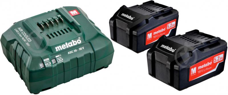 Зарядний пристрій + акумулятор Metabo LI-Power + ASC 30 – 36 В 685051000 - фото 1