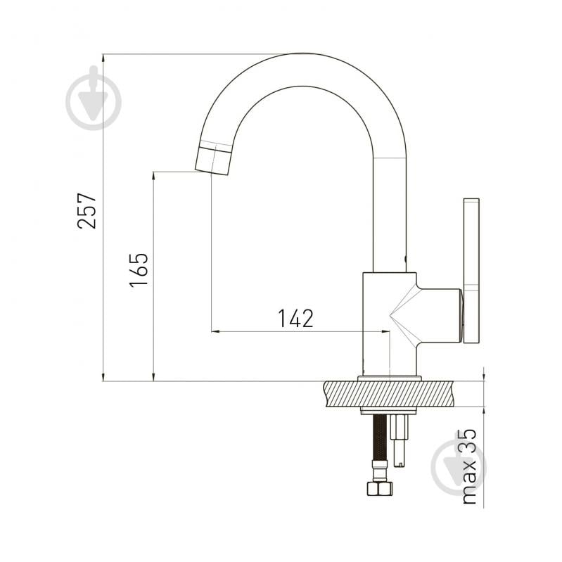 Смеситель для умывальника VOLLE Mora 1537.010201 - фото 2