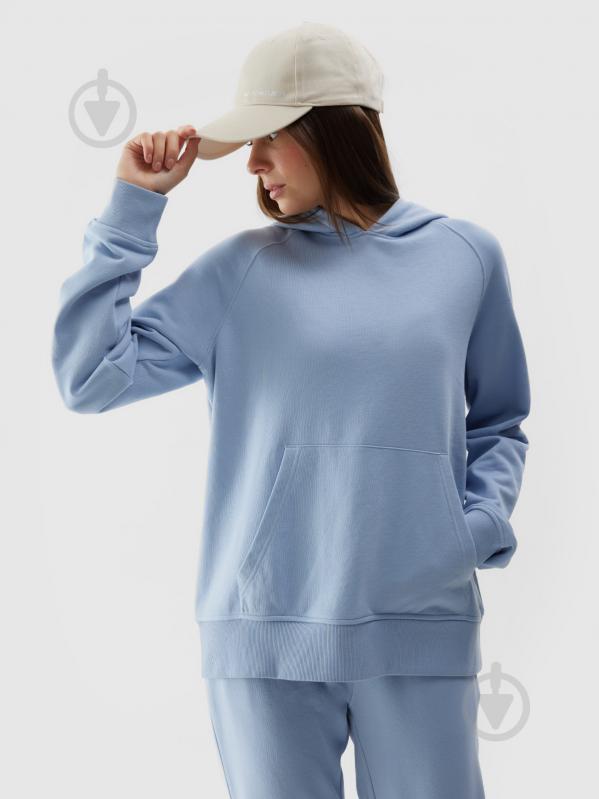 Джемпер 4F SWEATSHIRT F0955 4FWSS24TSWSF0955-34S р.L голубой - фото 3