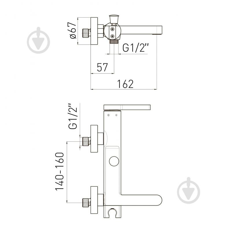 Смеситель для ванны VOLLE Mora 1537.030101 - фото 2 Смеситель для ванны VOLLE Mora 1537.030101 - фото 2