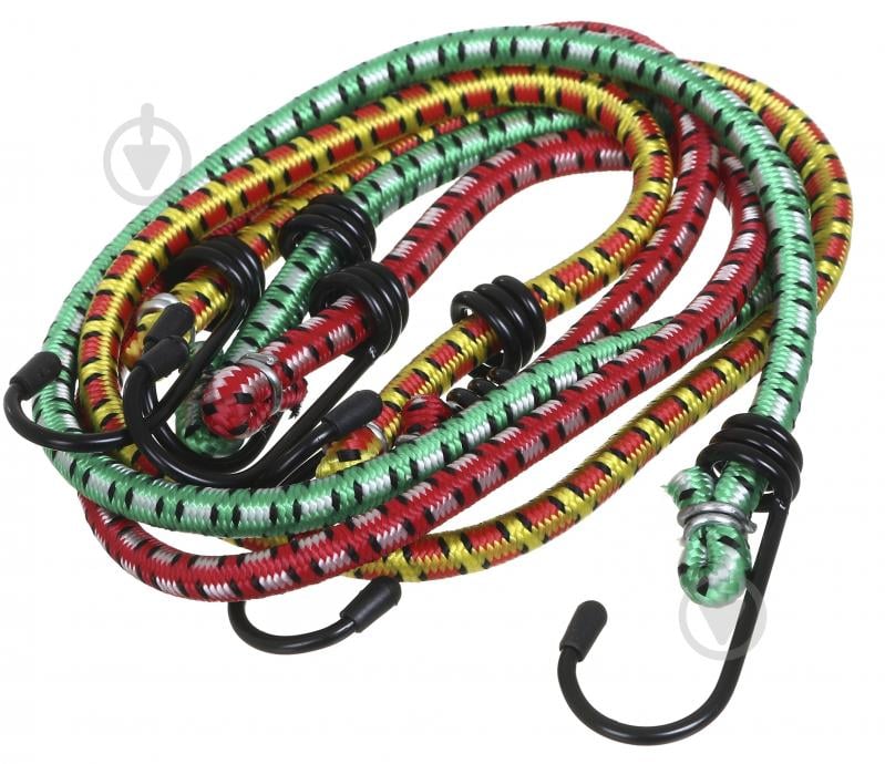 ᐉ Шнур Bungee cord резиновый с крюками 0,6 м для крепления багажа 7 мм .