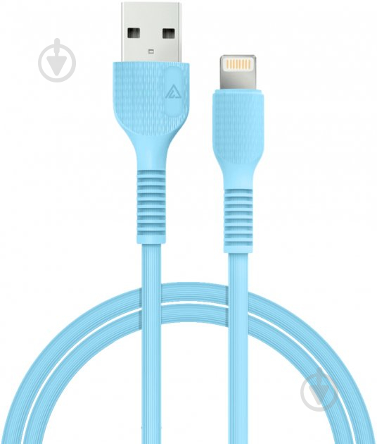 Кабель Acclab USB to Lightning 1,2 м голубой (AL-CBCOLOR-L1BL) - фото 1