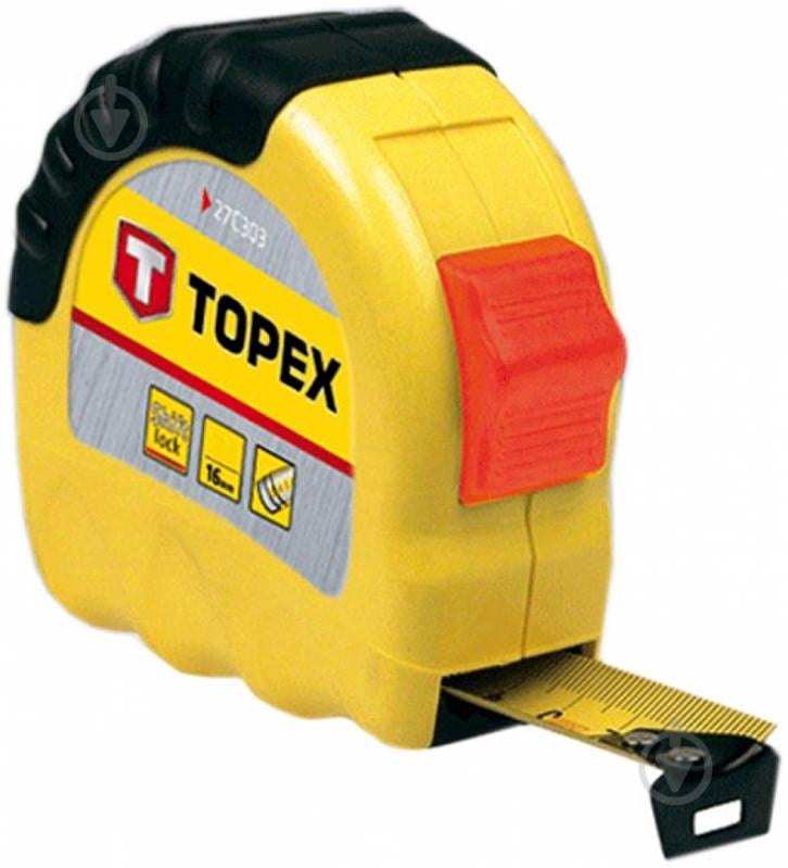 Рулетка Topex Shiftlock 27C302 2 м x 16 мм - фото 1