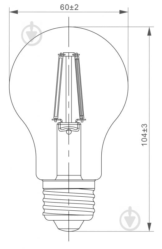 Лампа світлодіодна Expert FIL А50 6 Вт E27 2700 К 220 В прозора - фото 4