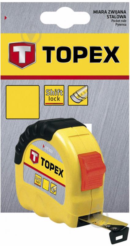 Рулетка Topex Shiftlock 27C305 5  м x 19  мм - фото 2