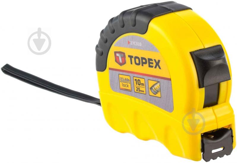 Рулетка Topex Shiftlock 27C310 10 м x 25 мм - фото 1