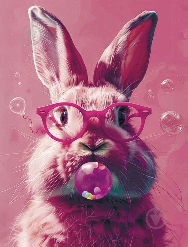 Репродукція Рожевий заєць 28x35 см Арт Фемелі - фото 1