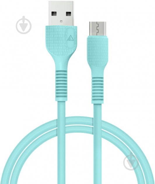 Кабель Acclab USB to Micro USB 1,2 м м'ятний (AL-CBCOLOR-M1MT) - фото 1